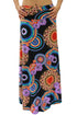 Sexy Vibrant African Print Black Maxi Skirt